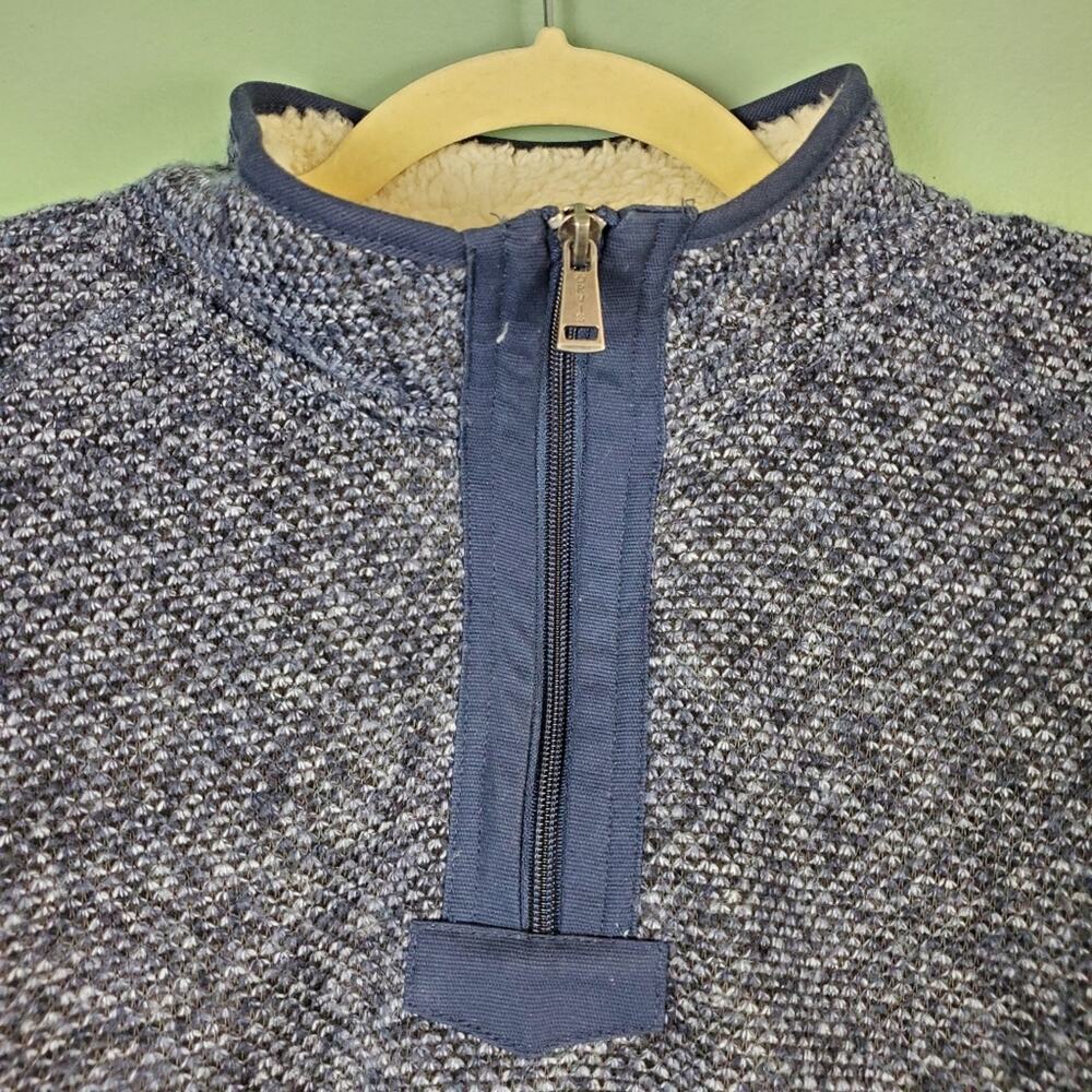 Orvis Brighton Quarter Zip Sherpa Lined Sweater Jacket Size Large - Picture 4 of 7